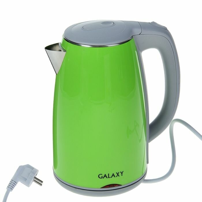 Электрические чайники Galaxy Чайник электрический Galaxy GL 0307, металл, 1.7 л, 2000 Вт, зеленый