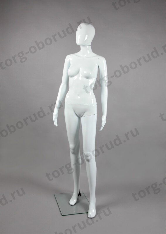 Манекен женский ростовой, для магазина одежды FAM-05/A-1(бел гл)