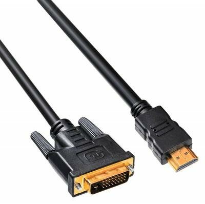 Кабель Buro HDMI (m) / DVI-D SL (m) (24M/19M) 10м, черный .