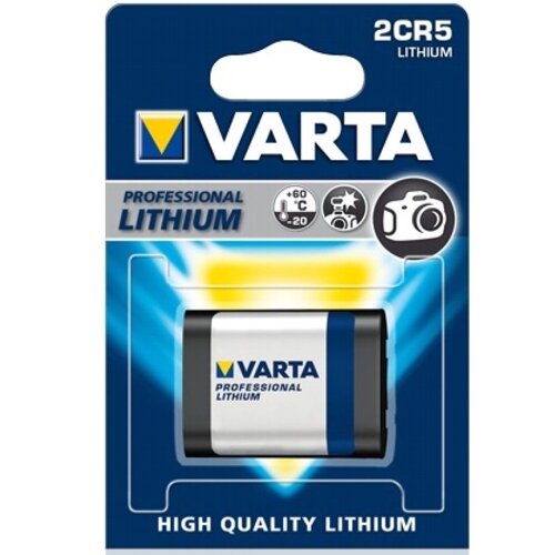 Батарейка 2CR5 6В литиевая Varta Professional (6203) в блистере 1шт.