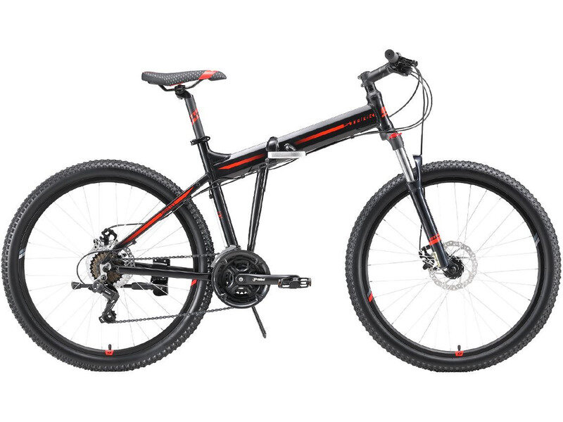 Складной велосипед Stark Cobra 26.2 D, год 2023, ростовка 20, цвет Черный-Красный