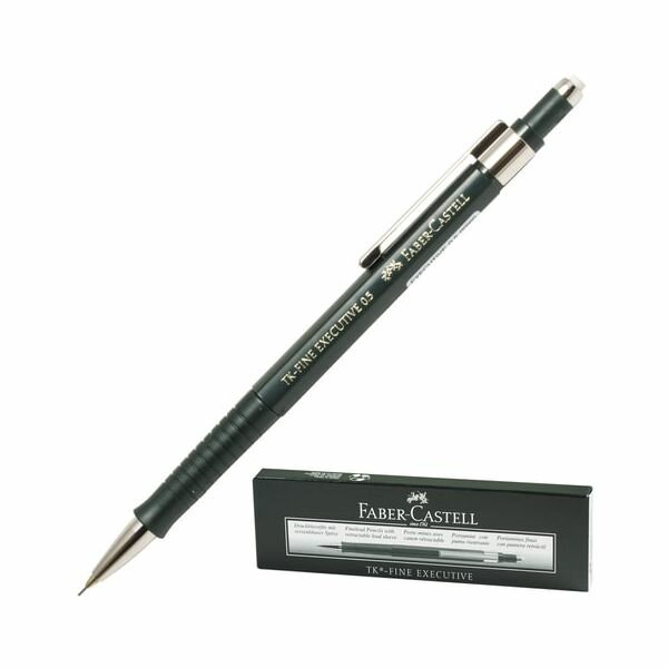 Карандаш механический FABER-CASTELL TK-Fine Executive, темно-зеленый, ластик, 0,5 мм, FC131500