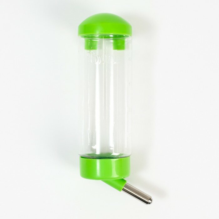 Поилка для клетки, 500 мл, 9 х 6,5 х 23 см, зелёная - фотография № 2
