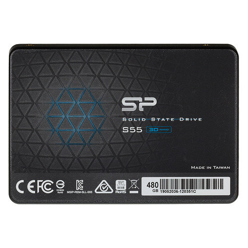 SSD накопитель Silicon Power Slim S55 SP480GBSS3S55S25 480ГБ, 2.5", SATA III