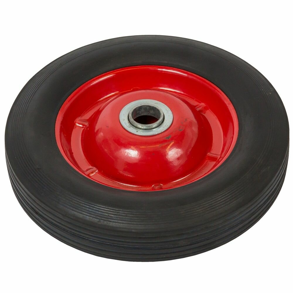 Колесо для тележки SR1501, d200, черная литая резина, два шар.подшипника (20 мм) (140 кг)