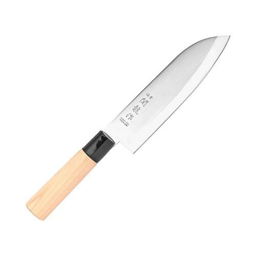 Нож кухонный "Киото" двусторонняя заточка,сталь нерж.,дерево, длина 29,5/16,5см
