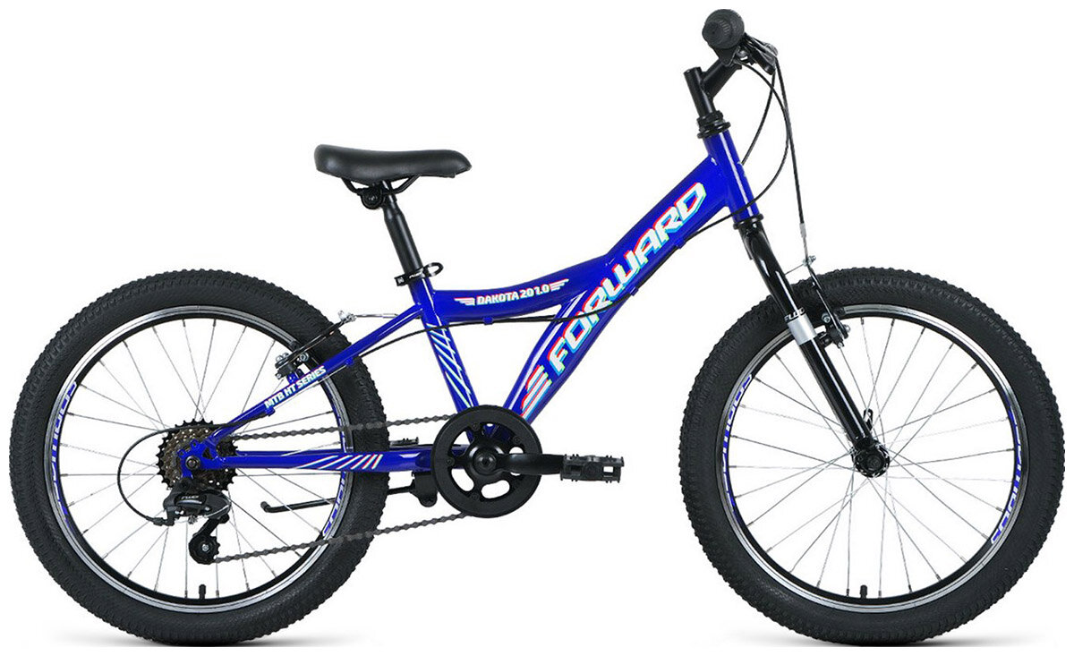 Велосипед Forward DAKOTA 20 1.0 (20'' 6 ск. рост 10.5'') 2020-2021 синий/белый RBKW1J106002