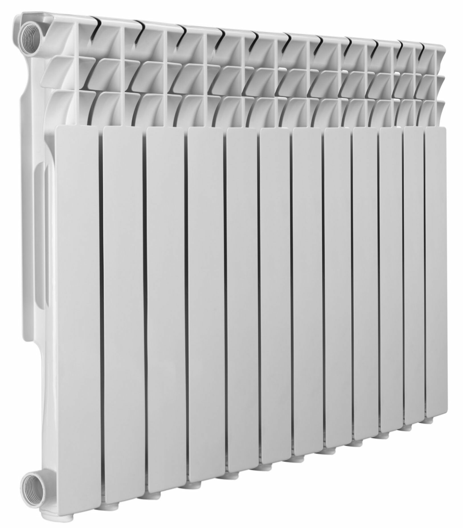 Радиатор алюминиевый AZARIO AL500/80 12 секций, белый (AL500/80/12) - фотография № 1