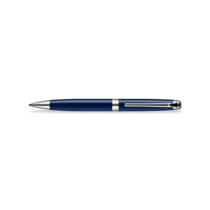 Caran d' Ache Шариковая ручка Leman Blue Sapphire Rhodium (CR 4789-649)
