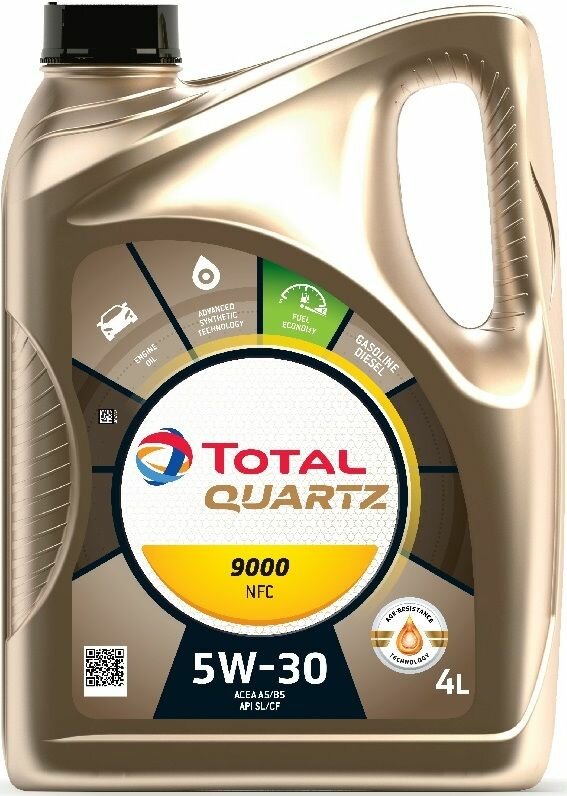 Моторное масло Total Quartz 9000 NFC 5w30 4л 183450