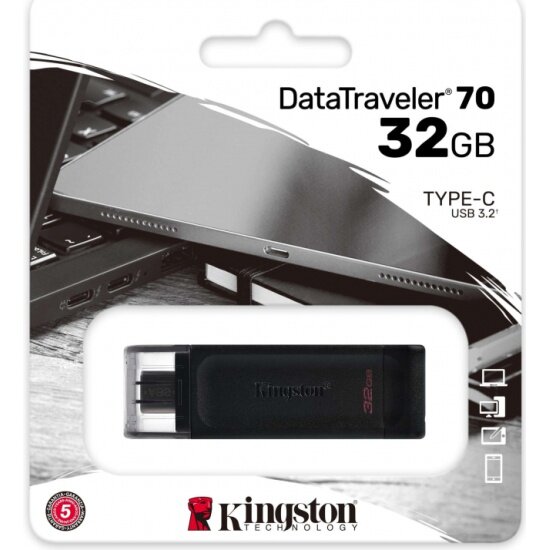 USB флешка KINGSTON 32Gb DT70/32Gb USB Type-C 3.2 Gen 1