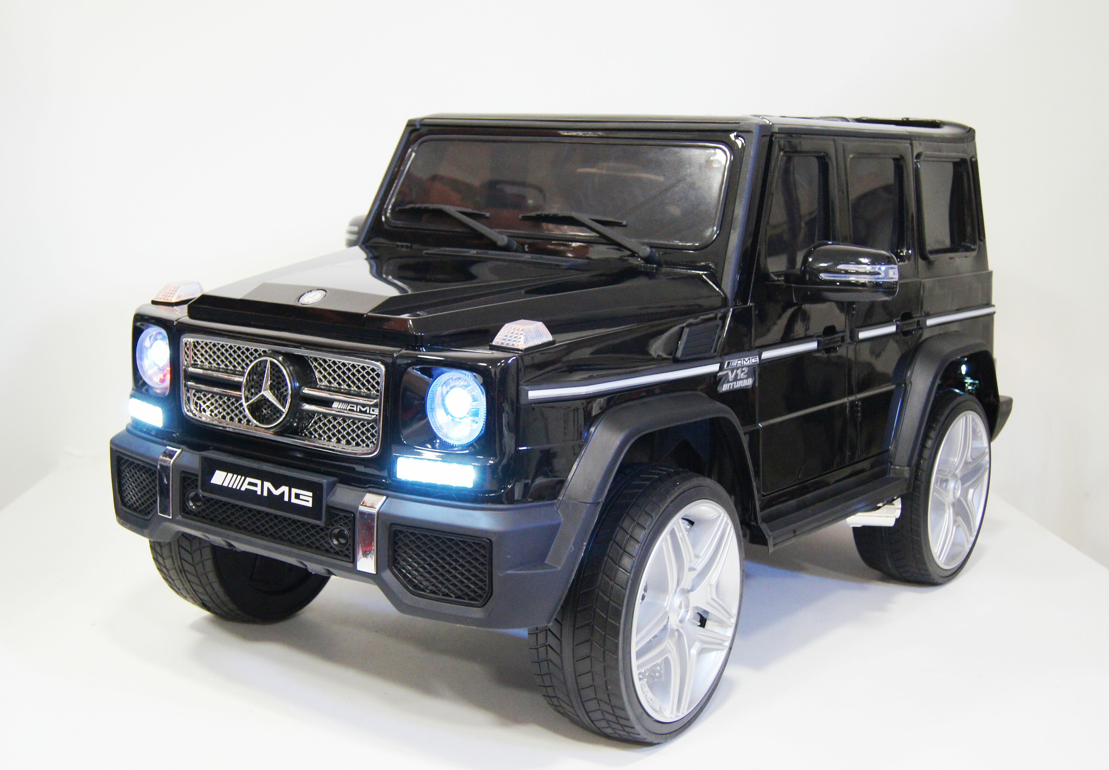 Электромобиль RiverToys Mercedes-Benz G65 AMG Черный глянец