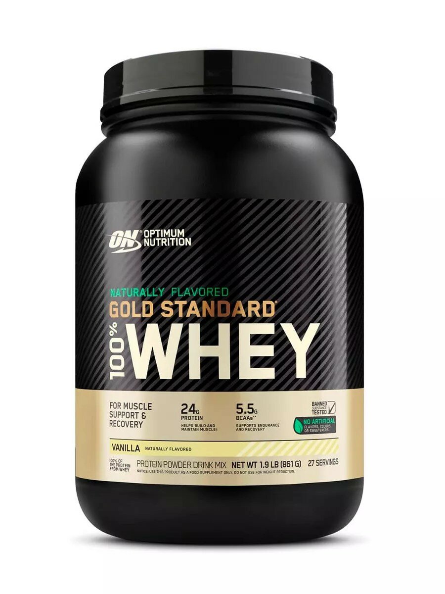 Optimum Nutrition Протеин Optimum Nutrition Gold Standard Whey Naturally Flavored (0.9 кг) ваниль