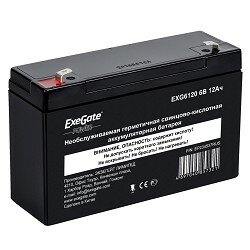 EXEGATE батареи EP234537RUS Аккумуляторная батарея DT 612 6V 12Ah клеммы F1
