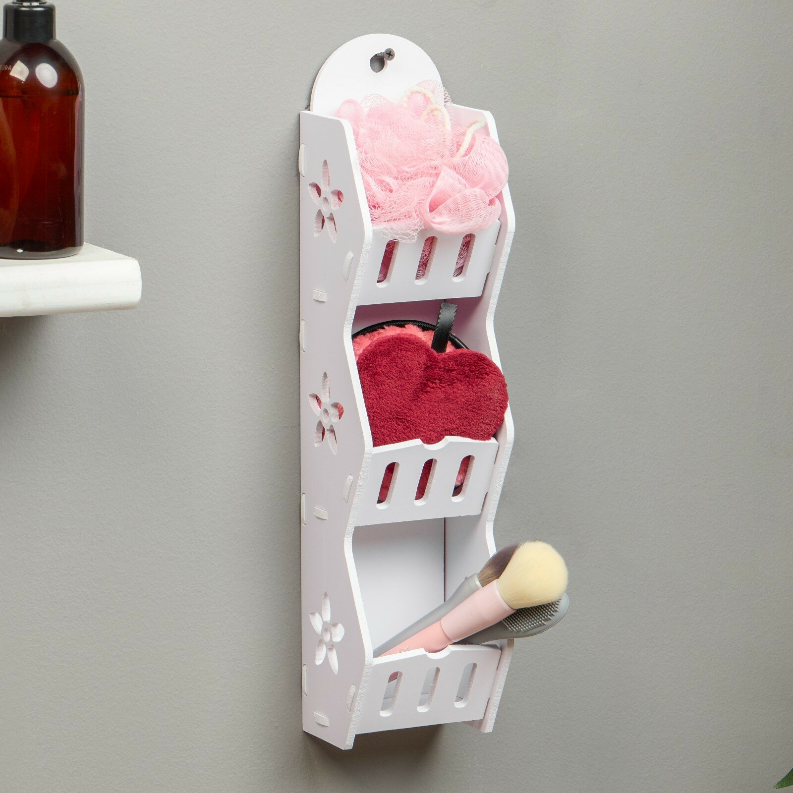 фото Полка для ванной комнаты 43 х 11 см, пластик 1шт.