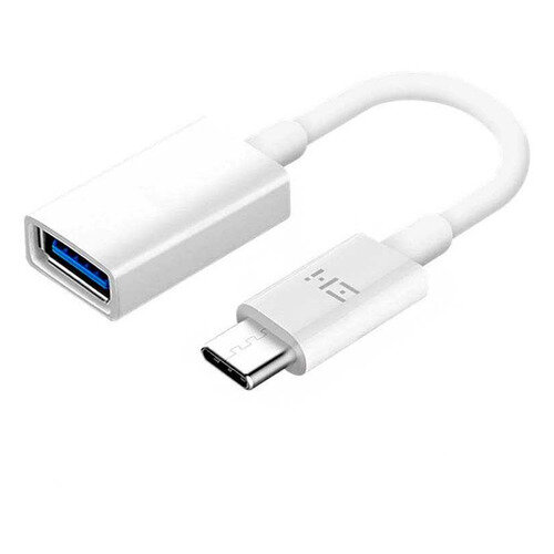 Переходник Xiaomi ZMI AL271, USB Type-C (m) - USB (f), 0.03м, белый [al271 white]