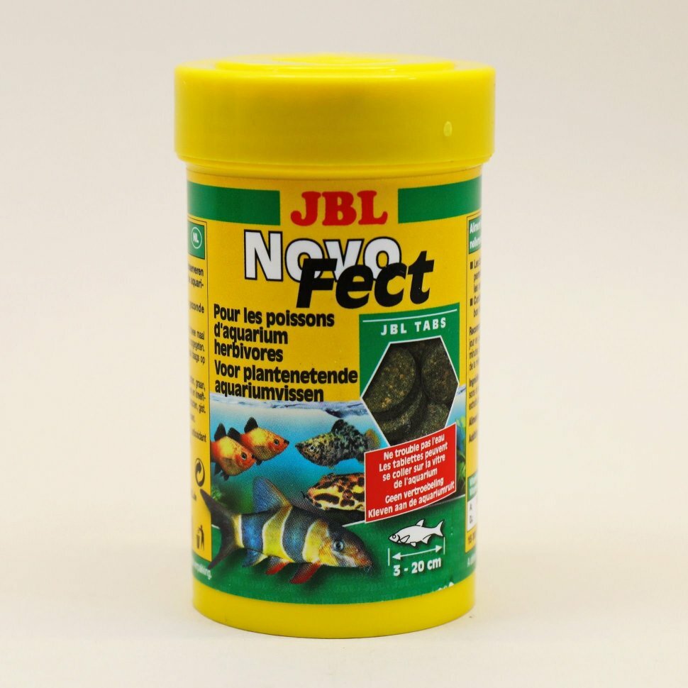 JBL NovoFect - Корм в форме таблеток для растительноядных пресноводных аквариумных рыб и креветок (250 мл (150 г)) - фотография № 8