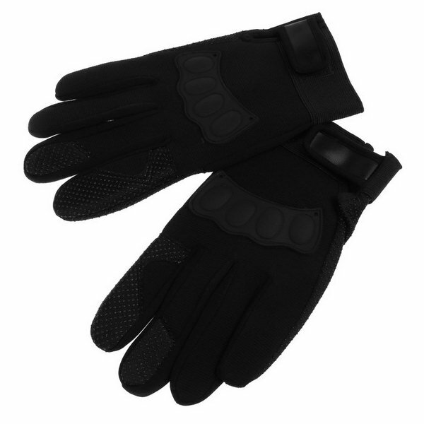 Перчатки мотоциклетные с защитными вставками одноразмерные черный