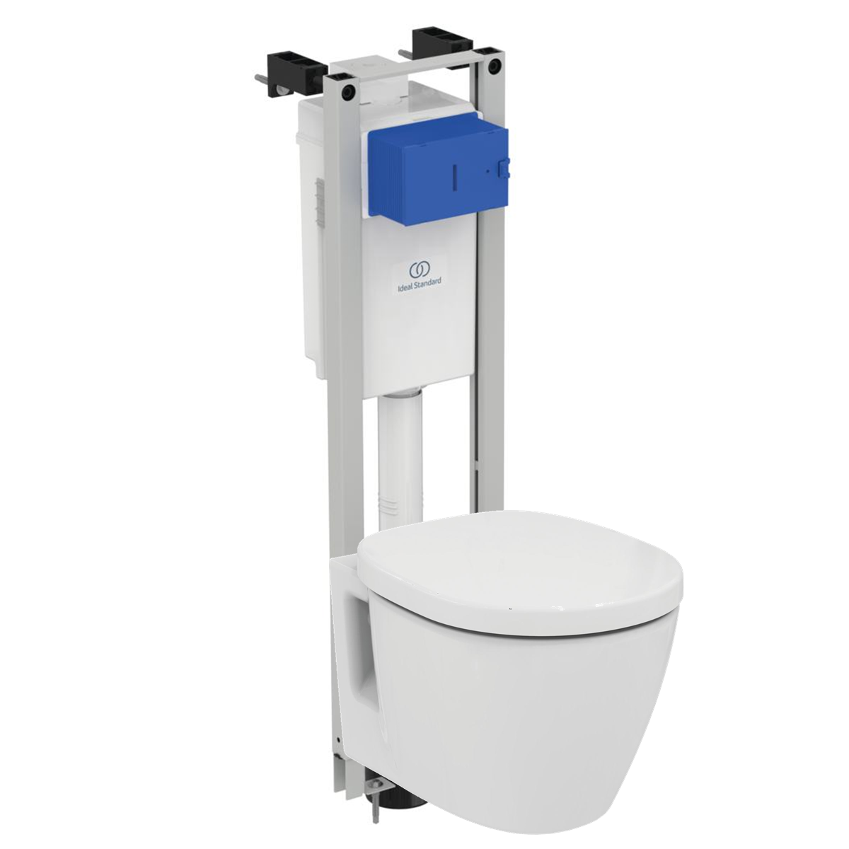 Унитаз с инсталляцией подвесной Ideal STANDARD Prosys Eco Frame Connect W220101 с горизонтальным выпуском сиденье