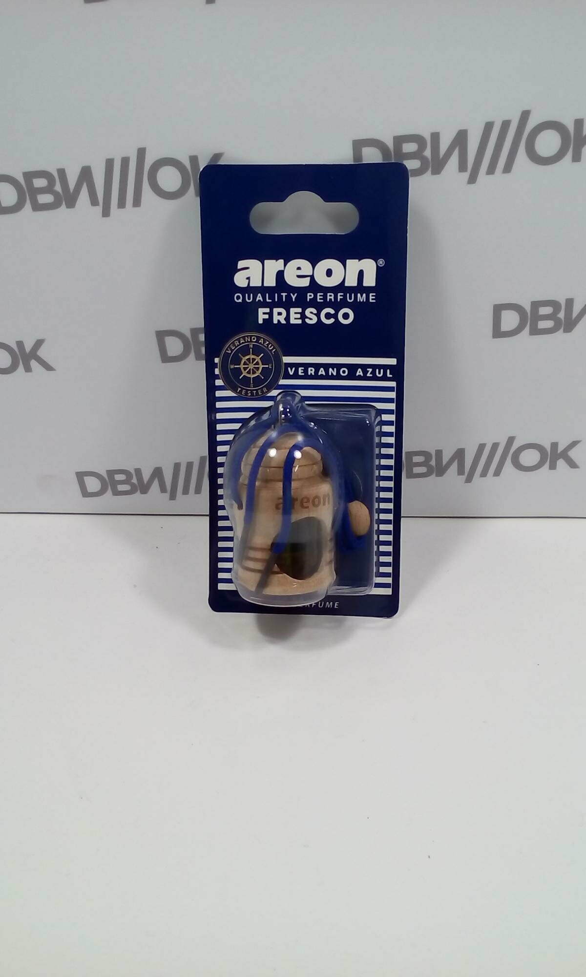фото Автомобильный ароматизатор Areon FRESCO VERANO AZUL подвесной бутылочка (дерево) 704-051-332