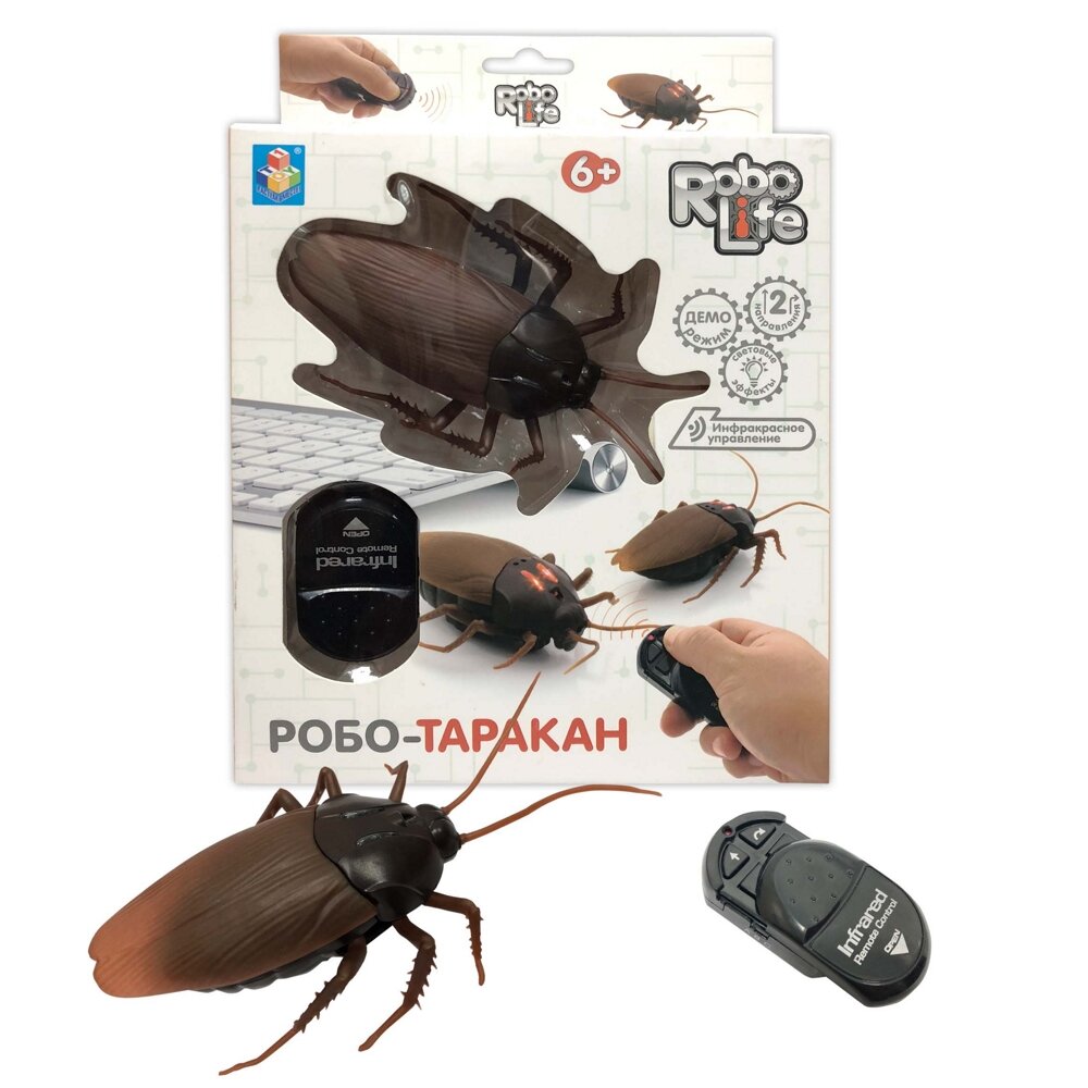 1Toy Радиоуправляемая игрушка Робо-таракан на ИК-управлении 1Toy Т10902