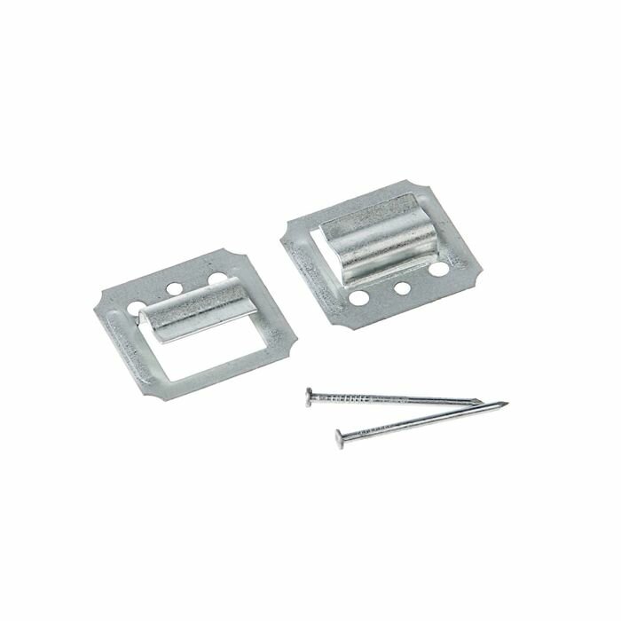 фото Кляймер ЛОМ, №3, оцинкованный, с гвоздями, 100 шт