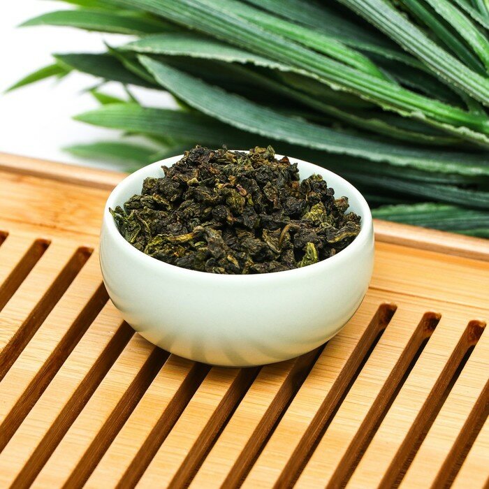 Китайский зеленый чай "Улун цветочный", 50 г - фотография № 3