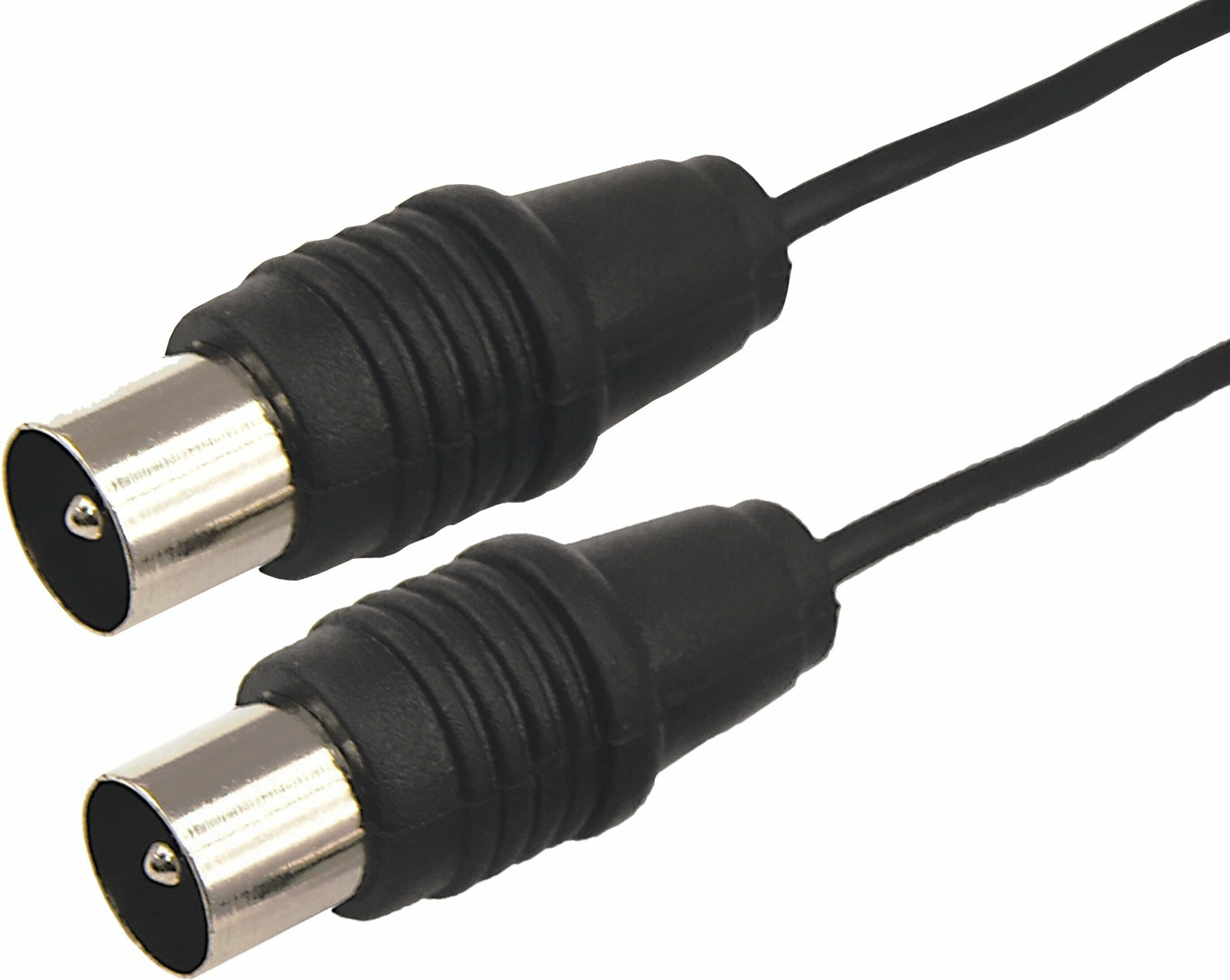 ВЧ кабель (ТВ штекер - ТВ штекер) 20 м для передачи аналоговых аудио- и видеосигнала цвет: Черный