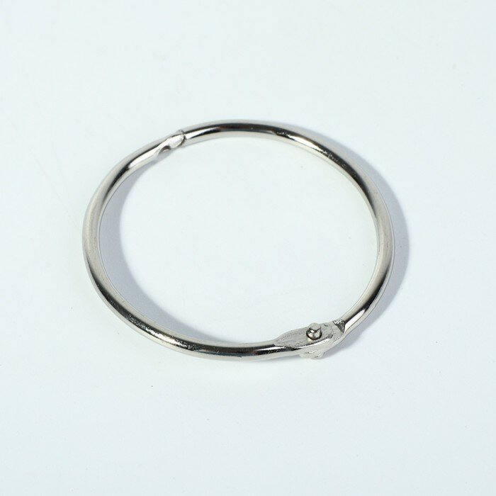 Кольцо для карниза, разъёмное, d = 35/38 мм, цвет серебряный - фотография № 2