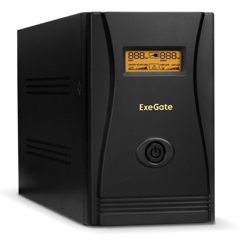 ИБП ExeGate EP285487RUS SpecialPro Smart LLB-1000.LCD.AVR.EURO.RJ 1000VA/650W, black