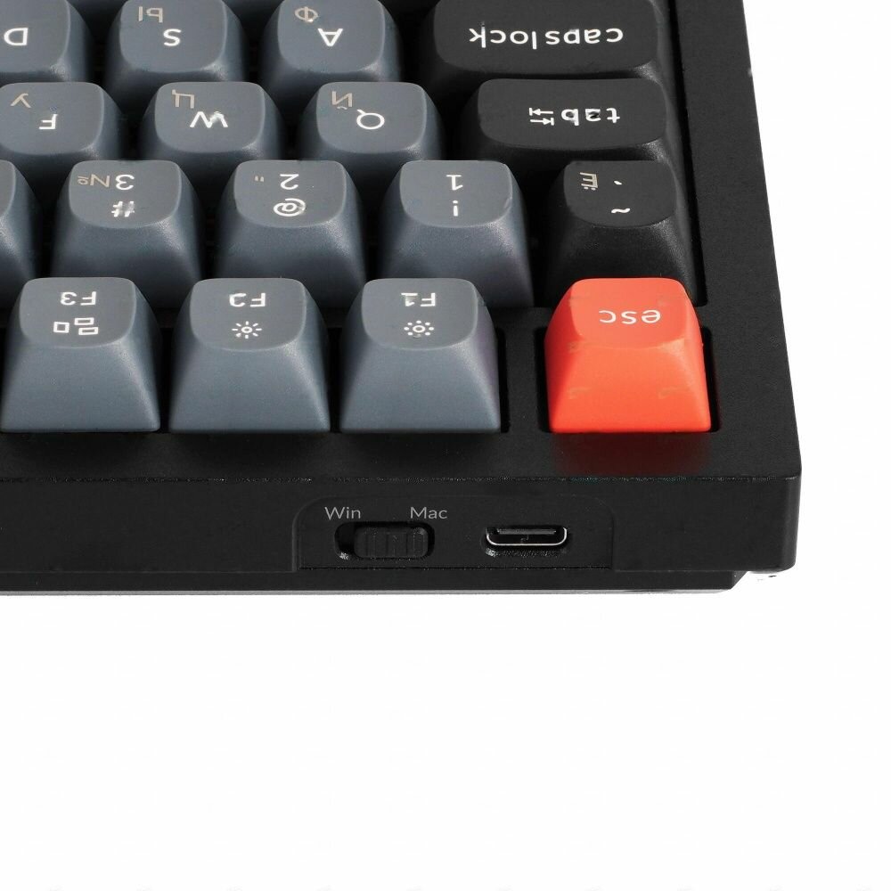 Клавиатура проводная, Q3-O1,RGB подсветка,красный свитч,87 кнопок, цвет синий Keychron - фото №7