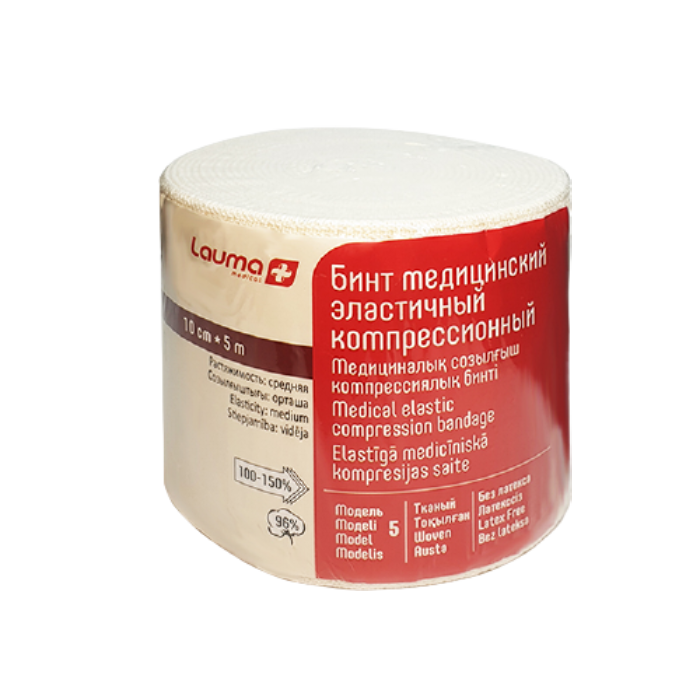 Бинт медицинский эластичный компрессионный Lauma Medical Модель 5 (5 м х 10 см)