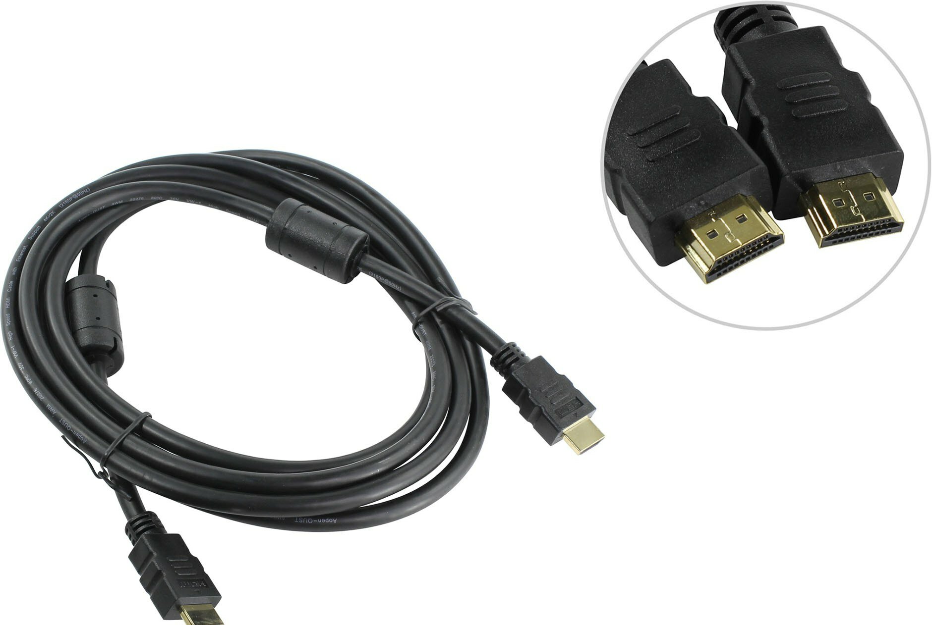 Кабель Aopen HDMI - HDMI 3m (ACG711D) black