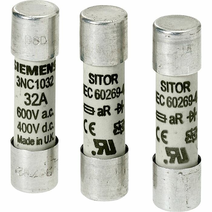 Основание цилиндрической плавкой вставки SITOR AR 63 A, 660 V AC/700 V DC