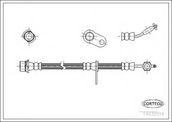 Шланг тормозной Corteco 19032514