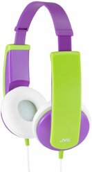 Детские проводные наушники JVC KIDS фиолетовый/зеленый (HA-KD5-V-EF)