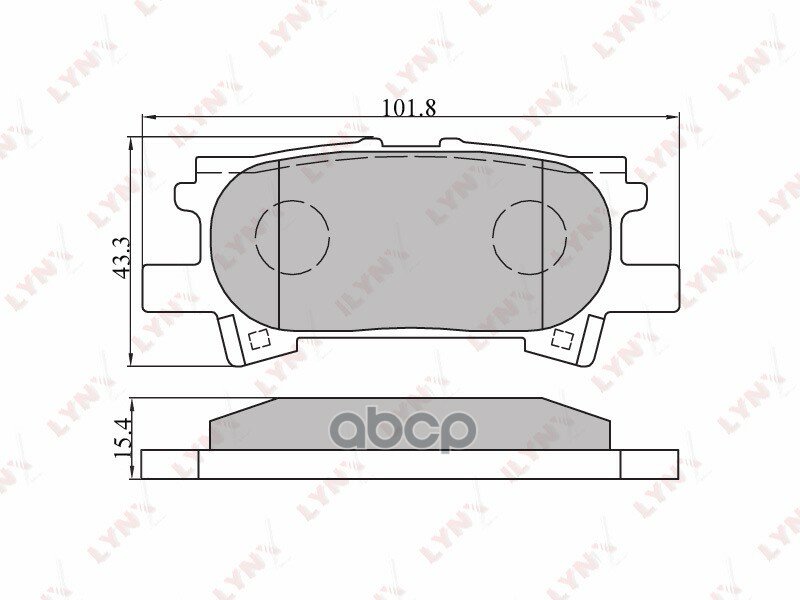 Колодки Тормозные Задние Дисковые К-Кт LYNXauto арт. BD-7534