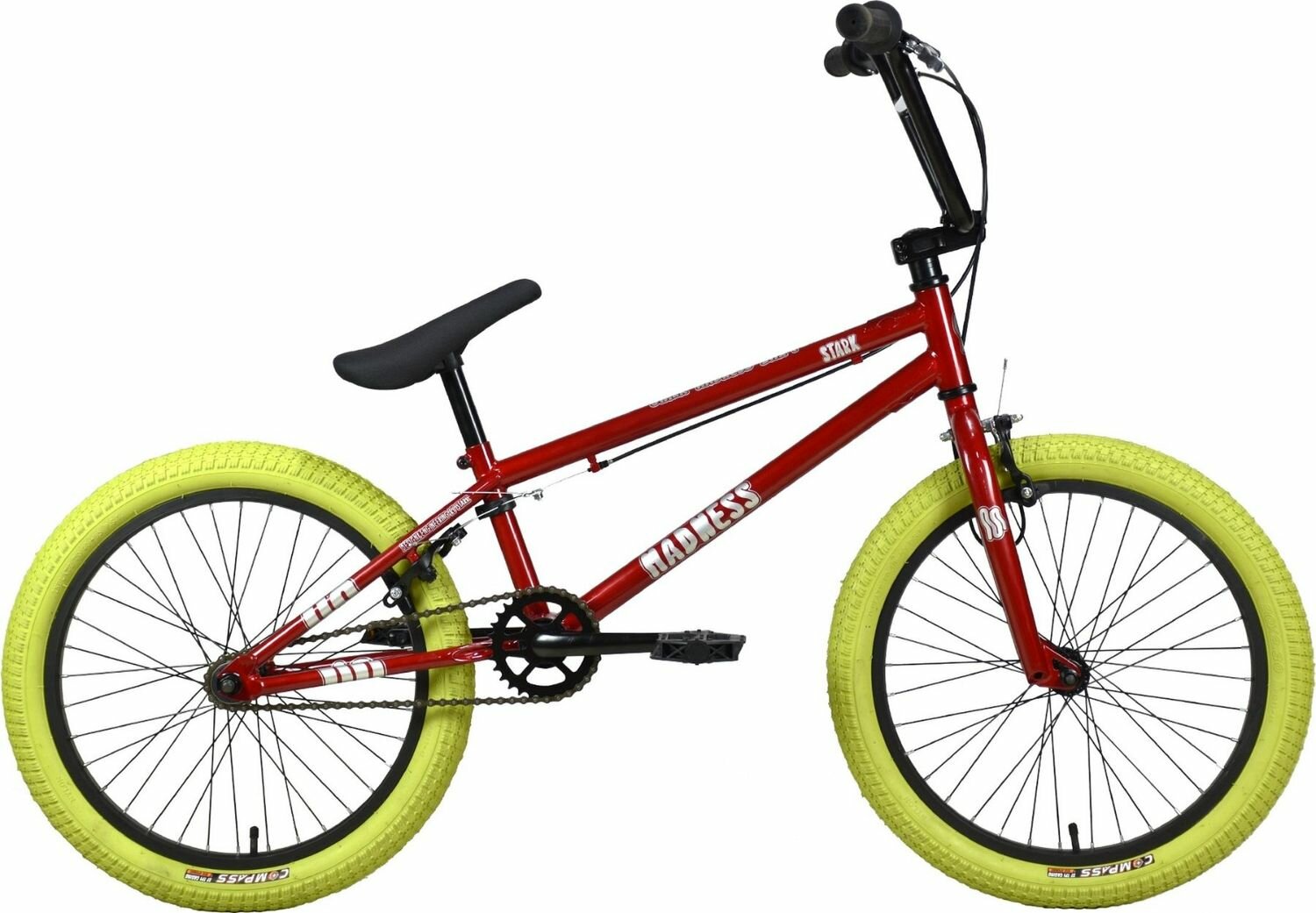 Велосипед Stark Madness BMX 1 (2024) (Велосипед Stark'24 Madness BMX 1 красный/серебристый/хаки, HQ-0014362)