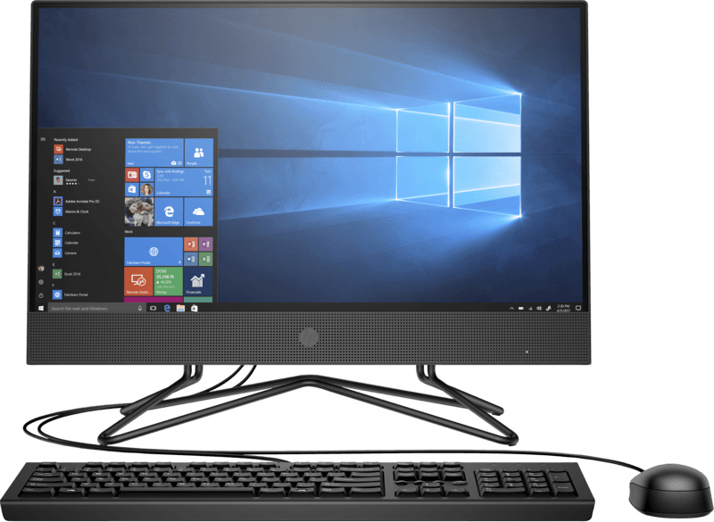 Моноблок HP 200 G4 21.5" Ryzen 3 3250U 8Gb SSD256Gb DVDRW Windows 10 Professional 64 GbitEth WiFi BT клавиатура мышь Cam 1920x1080