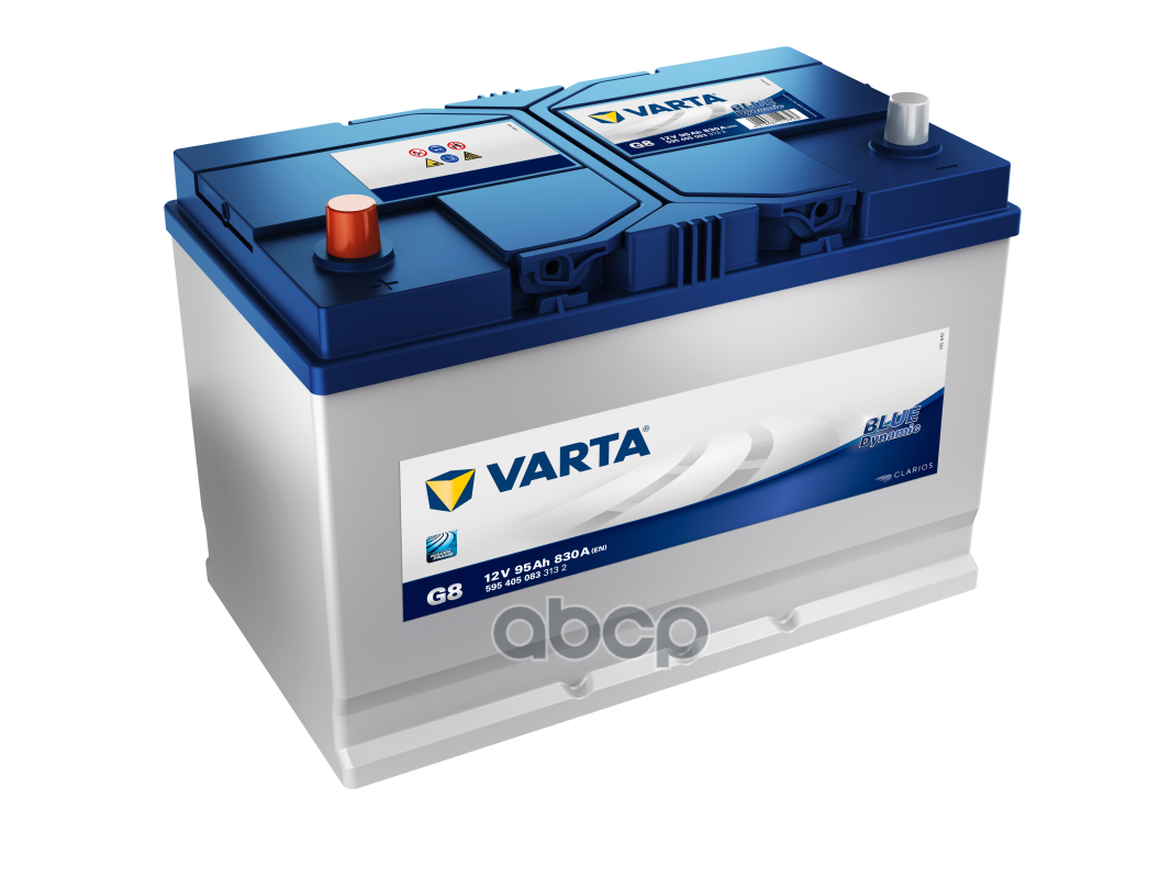 Аккумулятор Varta Blue Dynamic 95 А/Ч Прямая L+ G8 306x173x225 En830 А Varta арт. 595 405 083