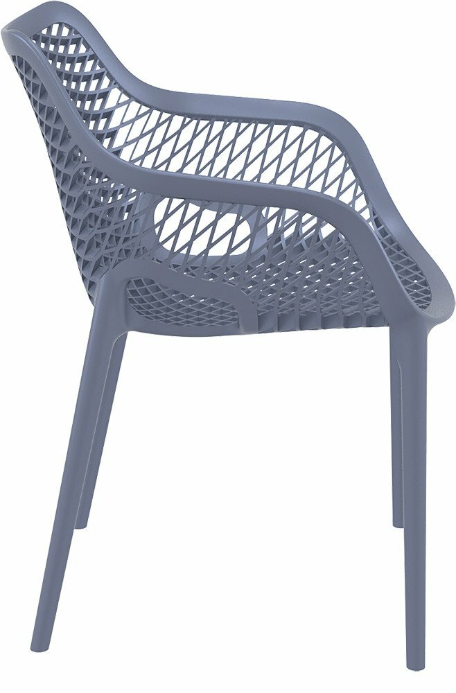 Кресло пластиковое Siesta Air XL Темно-Серый - фотография № 5