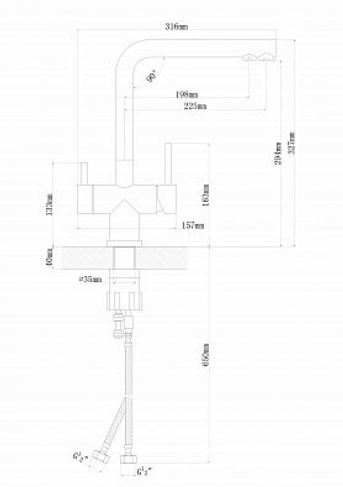 Смеситель для кухни Florentina Арес FL Мокко 333.19H.2123.303