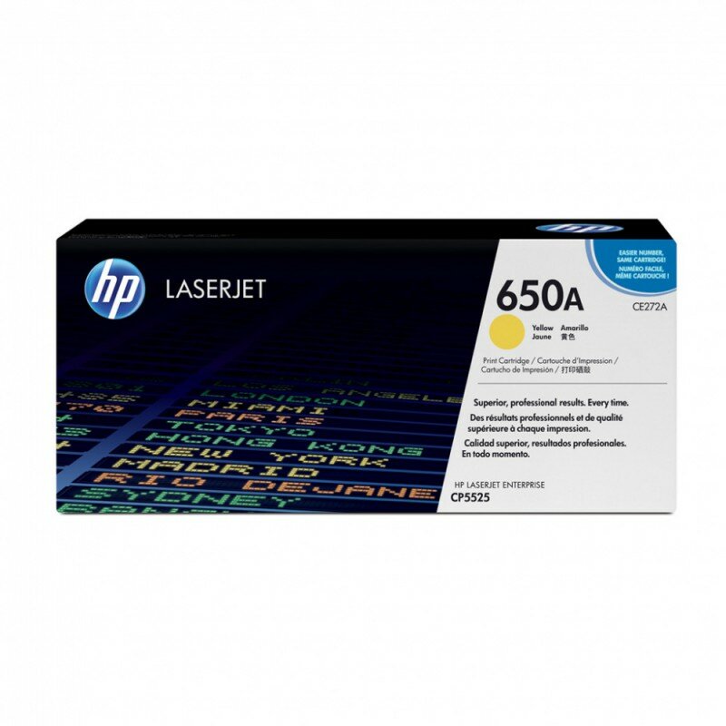 Тонер Картридж HP 650A CE272A желтый (15000стр.) для HP LJ CP5520/5525