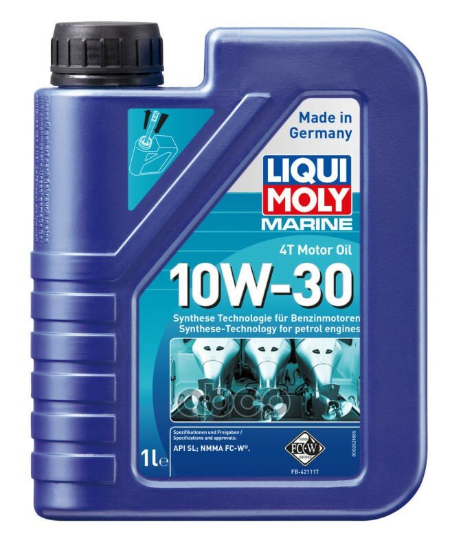 Масло Моторное Marine 4t Motor Oil 10w-30 (Hc-Синтетическое) 1l Liqui moly арт. 25022