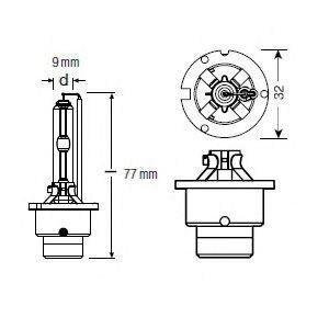 Лампа D4S 42V 35W P32d-5 XENARC ORIGINAL качество оригинальной з/ч (ОЕМ) 1 шт.