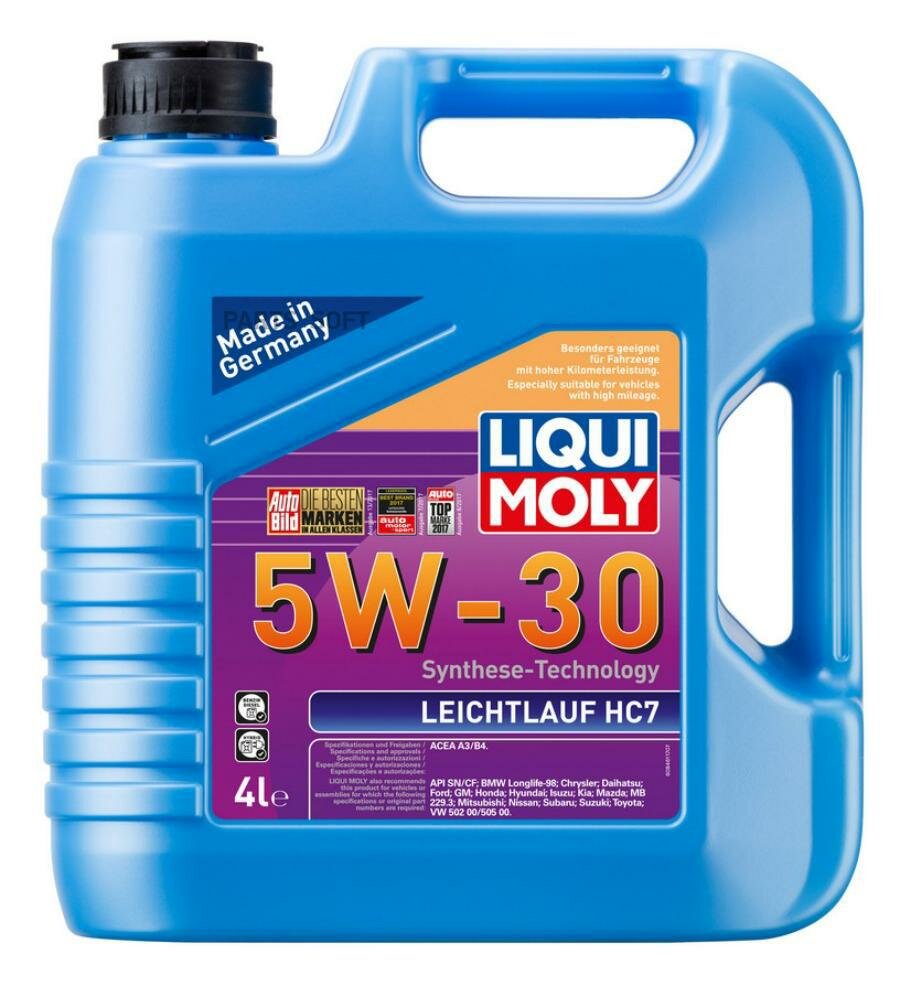 LIQUI MOLY 8461 НС-синт. мот.масло Leichtlauf HC 7 5W-30 A3/B4 (4л)