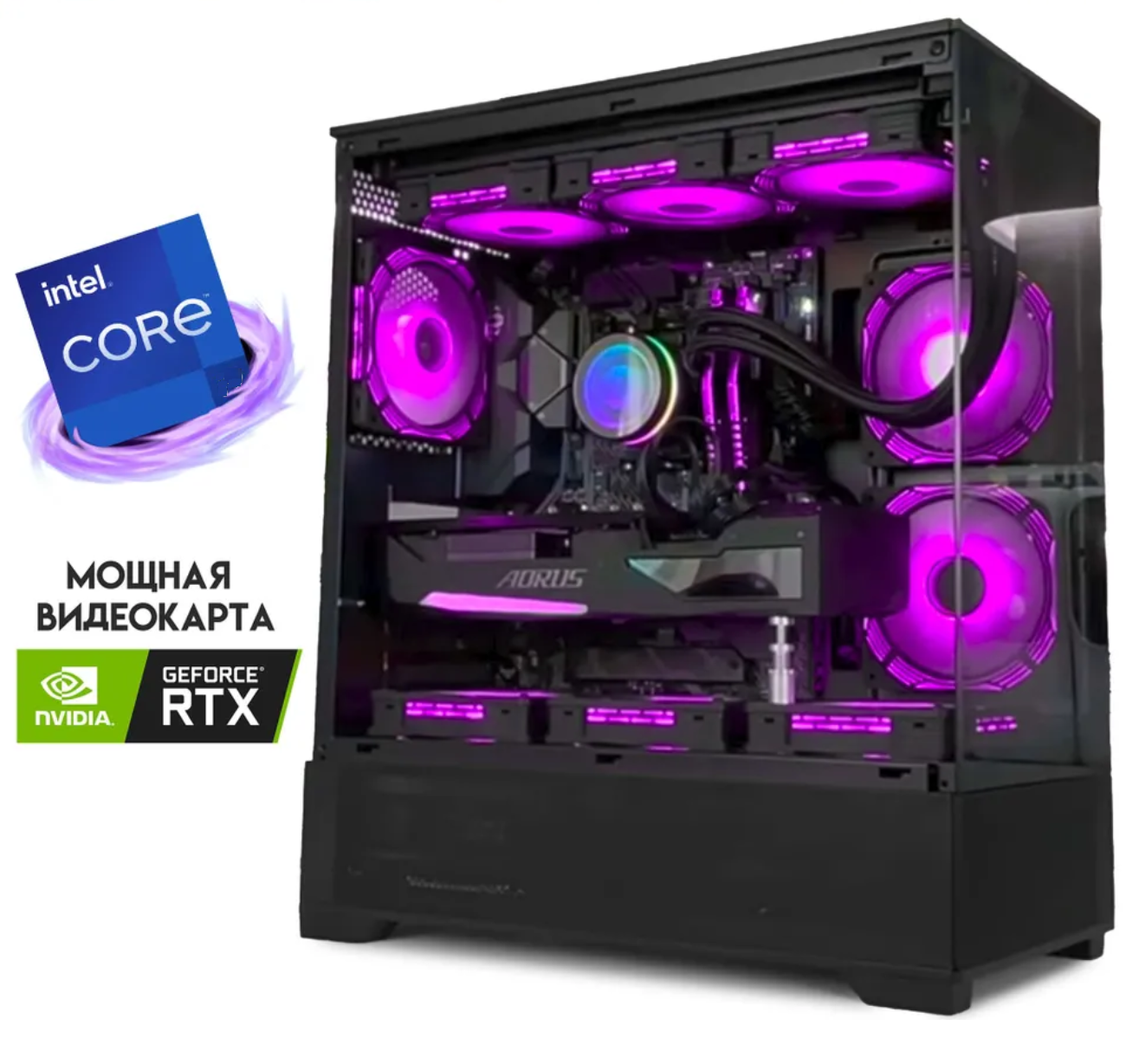 Мощный игровой компьютер (системный блок) Intel Core i9 11900 / GeForce RTX4070 12GB / 32GB/ SSD 1TB+ SSD512GB/750W/Win 10 PRO