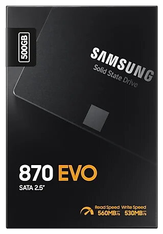 Samsung Твердотельный накопитель SSD Samsung 870 EVO 500 ГБ SATA MZ-77E500BW