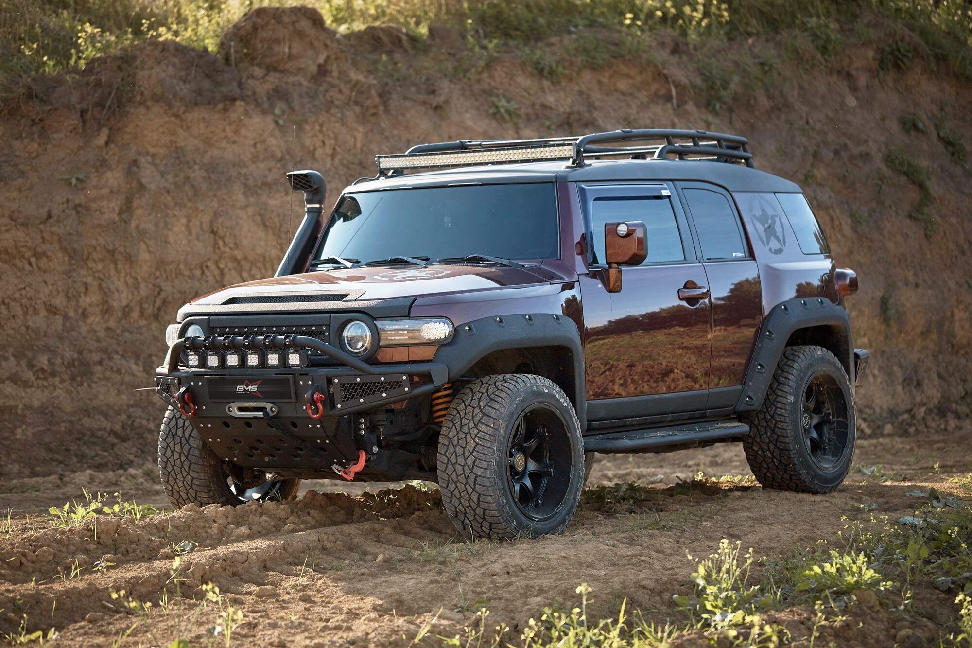 Бампер силовой передний BMS ALFA для Тойота FJ Cruiser 2007-2021 — фото 4