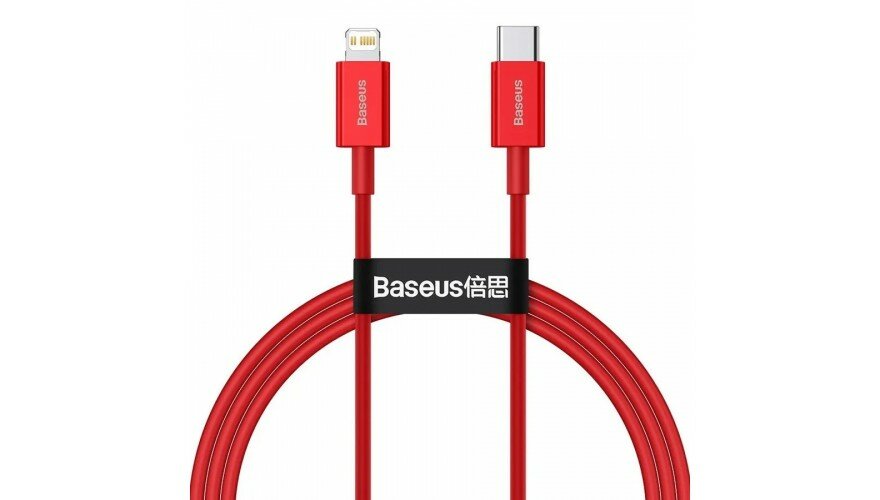 Кабель Baseus Superior Series Fast Charging, Type-C - Lightning, 20W, 1 м, Red (CATLYS-A09)